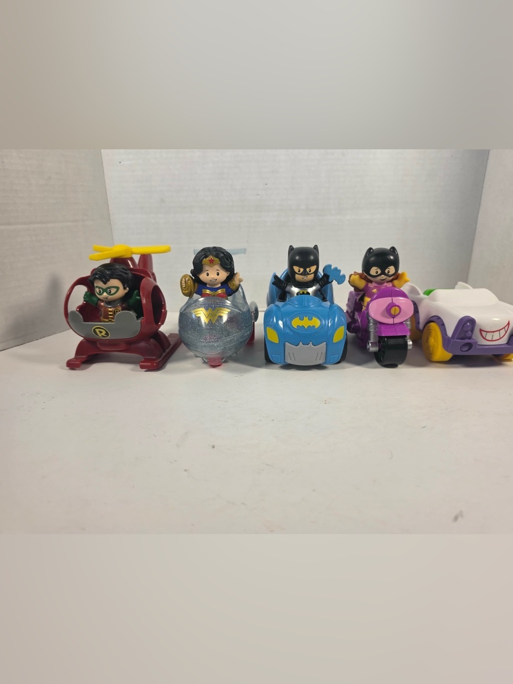 Fisher-Price Little People Wheelies DC Super Friends Cars & Figures Set Lot